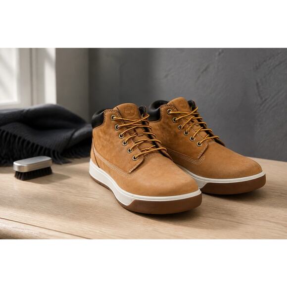 Timberland Groveton A2749 Tan Lace Up Round Toe Ankle Chukka Boots Mens Size 8.5 main image 5